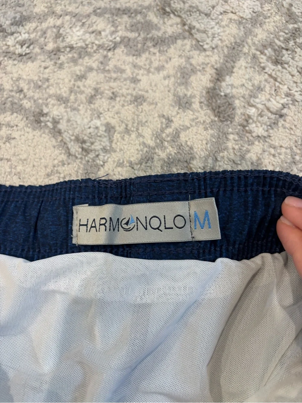 Men's Swim Shorts in Navy with Elastic Waist